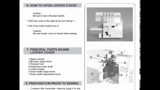 Singer Sewing Machine 14SH644 14SH654 overlock operators manual [upl. by Nujra]