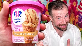 BaskinRobbins Pralines N Cream Ice Cream  What Even Is A Praline [upl. by Breanne]