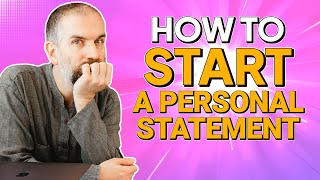 How to Start a Personal Statement [upl. by Siul]