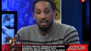 Petron import Reynaldo Balkman nanakal ng teammate nya matapos matalo laban sa alaska [upl. by Rydder160]