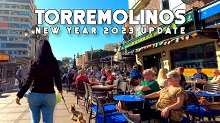 Torremolinos Spain New Year Town Update January 2023 Costa del Sol  Málaga 4K [upl. by Dorlisa]