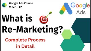 What is Remarketing in Google Ads  Retargeting Process  Google Ads Tutorial [upl. by Noryt]