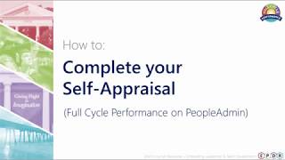 How to Complete Your SelfAppraisal Employee [upl. by Vena]