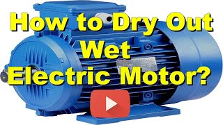 How to Dry out Wet Electric Motor [upl. by Salas]