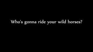 U2  Whos Gonna Ride Your Wild Horses acoustic cover with lyrics [upl. by Snilloc422]