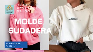 DIY  PolerónSudadera de hombro caído dama  MOLDES GRATIS paso a paso [upl. by Eniarrol843]