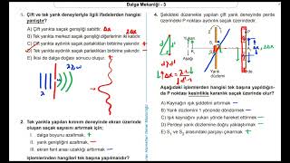 Test19 Dalga Mekaniği  3 Meb Kazanım Kavrama Testi 12 Sınıf  KK19 [upl. by Gosselin908]