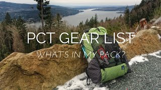 PCT GEAR LIST  What’s in My Pack [upl. by Karrah]