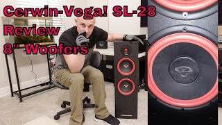 CerwinVega SL28 Review Tower Speaker  Dual 8 inch Woofers  Home Theater Audio [upl. by Ajit]