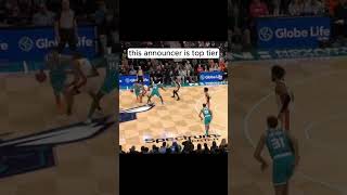 Charlotte Hornets Announcer Best Moments PT1 nba announcer funny fyp shorts edit [upl. by Remled835]