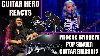 DragonForce Herman Li Reaction to Phoebe Bridgers SNL Guitar Smash  I Know The End Live [upl. by Natsrik520]