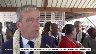 Philippe Vigier à Mayotte  il fait le point sur les différents chantiers [upl. by Akcired]