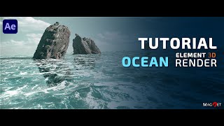 How to make 3D OCEAN render inside Element 3D II Tutorial II After effect [upl. by Eatnuhs]