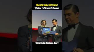 Jhonny depp Received lifetime achievement awards in Rome film festival 2024 [upl. by Elleyoj]