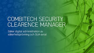 Combitech Security Clearence Manager [upl. by Huldah479]