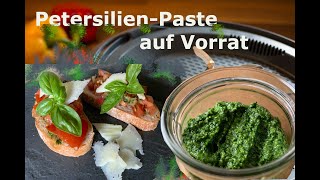 PetersilienPaste aus dem Thermomix  So macht ihr Petersilie haltbar [upl. by Hunger]