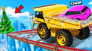 GTA 5 CHRISTMAS MEGA RAMP CHALLENGE WITH CHOP AND FROSTY [upl. by Neerual]