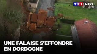 Une falaise s’effondre en Dordogne [upl. by Ahsenav]