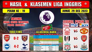 Hasil Liga Inggris Tadi Malam  ARSENAL vs WEST HAM  BRIGHTON vs TOTTENHAM  EPL 2023 Pekan Ke 19 [upl. by Jojo552]