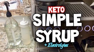 Simple Syrup  Sugarfree  KETO  Electrolytes bonus salty iced coffee recipe [upl. by Nurse]