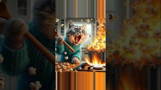 Cat cooking time😭🔥 shortcatcatlovermotivationalcartoonshort [upl. by Peacock]