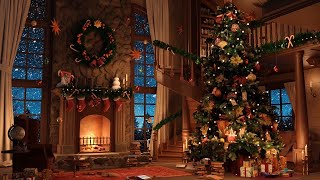 Christmas Music Ambience with Instrumental Christmas Music amp Crackling Fireplace [upl. by Ximenez]