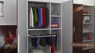 Wardrobe design Customized Wooden amp Modular Wardrobes  Wooden street [upl. by Ahsac]