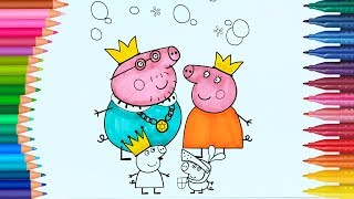 Peppa Maiale  Come disegnare e colorare  Disegni da colorare  Cose da colorare [upl. by Rancell328]