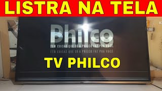 TV PHILCO COM LISTRAS NA TELA [upl. by Anerom]