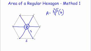 Area of a Regular Hexagon [upl. by Carlen]