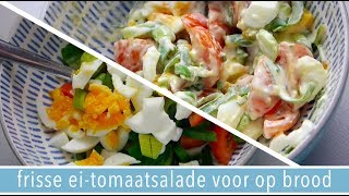 Ei  tomaatsalade 🍅 voor op brood  RENSKE VISSER GEWICHTSCONSULENT [upl. by Tnert]