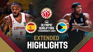 Final Spain 🇪🇸 vs Bahamas 🇧🇸  Extended Highlights  FIBA OQT 2024 Spain [upl. by Klayman]