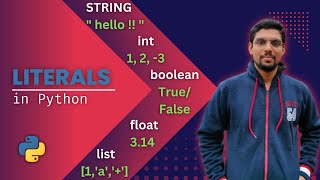 Literals in Python  int float string none boolean list dictionary HINDI [upl. by Aikimat30]