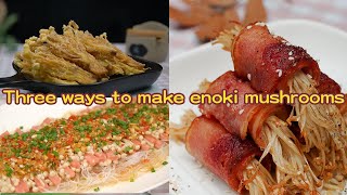 How to Eat Enoki Mushrooms  Three Ways to Make Enoki Mushrooms [upl. by Mcquoid]