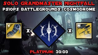 Solo Grandmaster Nightfall  PsiOps Battleground Cosmodrome  Stasis Warlock Destiny 2 [upl. by Euqinwahs193]