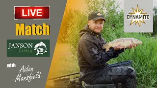 Match Fishing Aidan Mansfield Live Match at Janson Fishery [upl. by Asilrak]