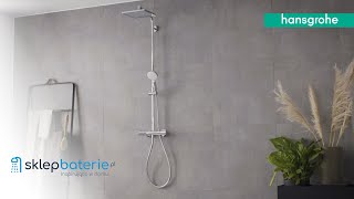 Hansgrohe Crometta E Komplet prysznicowy termostatyczny z deszczownicą 27271000  SklepBateriepl [upl. by Nylaroc]