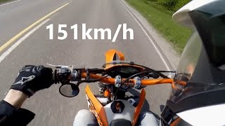 KTM EXC 125 0100kmh and Top Speed [upl. by Urdna]