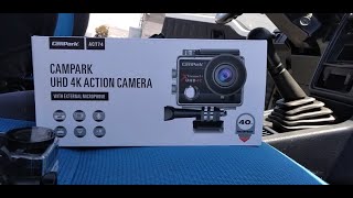 Campark Xtreme 1 UHD 4K Action Camera review ACT74 Amazon sponsored cam cheap budget cams 2022 [upl. by Enirahtak]