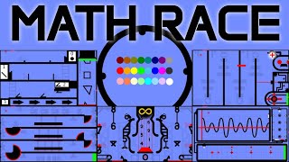 24 Marble Race EP 55 Math Race by Algodoo [upl. by Arahd263]