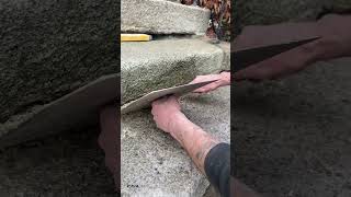 Lime Mortar Repointing on Granite Steps limemortar PMAC [upl. by Coplin]