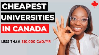 7 CHEAPEST UNIVERSITIES IN CANADA FOR INTERNATIONAL STUDENTS  GRADUATE PROGRAMS  LOW TUITION FEES [upl. by Fitzger]