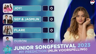 🇳🇱 Junior Songfestival 2023  MY PREDICTION  MIJN VOORSPELLING [upl. by Niarb]