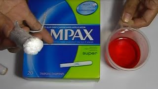 Tampons Absorbency Test Demo [upl. by Dutchman420]