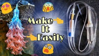 Make a Wonderful Flower Key Ring by Plastic Pipe very easily  simple life hack  by SJS Production [upl. by Nolyarg866]