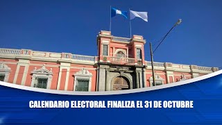 Calendario electoral finaliza el 31 de octubre [upl. by Htebasil270]