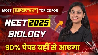 Most important topics for NEET 2025 biology  90 paper yahi se aaega [upl. by Ysirhc23]