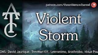 RPG  DampD Ambience  Violent Storm wind thunder rain 1 hour version [upl. by Nosirb]