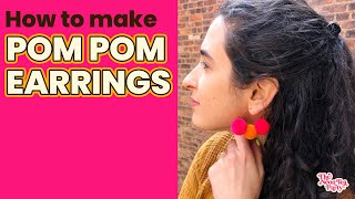 DIY Mini Pom Poms with Yarn and Fork Easy Fun Yarn Craft Idea Shorts [upl. by Siari]