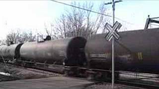 CN Mixed Freight Train Passing Rare Grade Crossing Signal [upl. by Veronica]